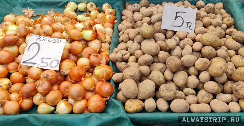 Лук и картофель