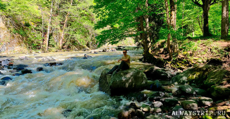 Река, протекающая через парк Боржоми