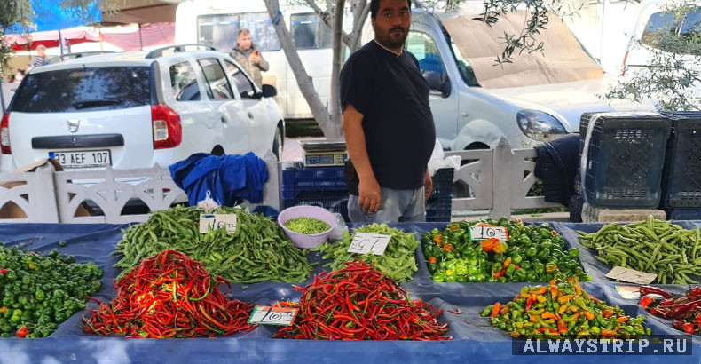 Перец на рынке в Турции