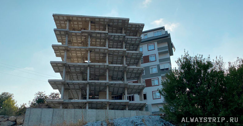 Хаотичная застройка в Алании