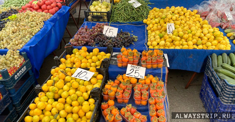 хурма и лимоны