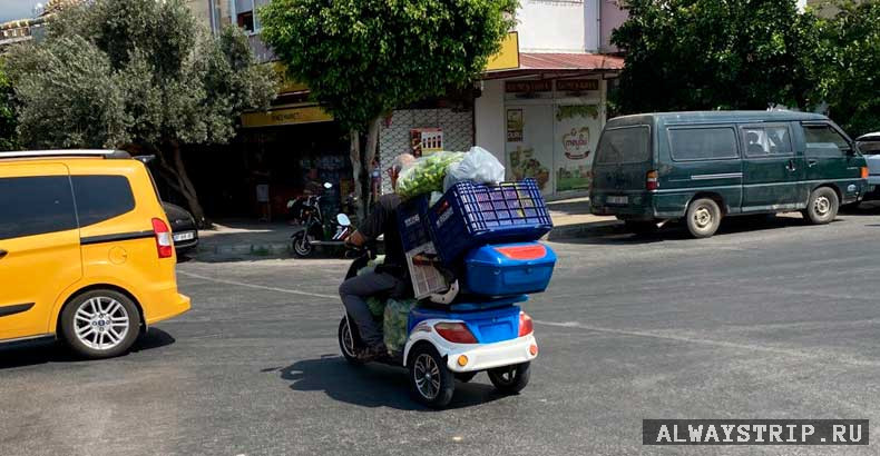 Поздека на электропомеде на рынок