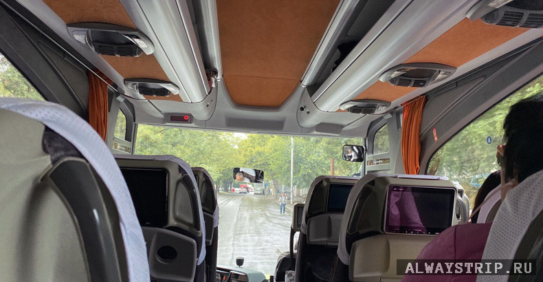 Вид из кабины автобуса