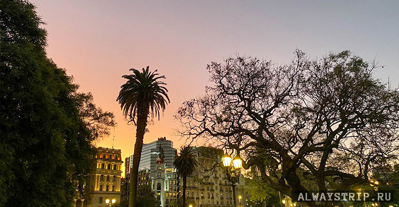 Закат в Буэнос-Айресе